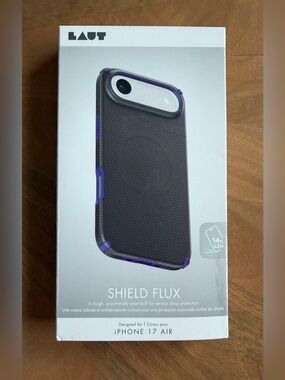 LAUT- Shield Flux Case for iPhone 17 Air - Black with Purple/ Blue Accents
